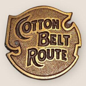 Jimm Watson 1976 Brass Belt Buckle Cotton Belt Route St Louis Railway Vintage